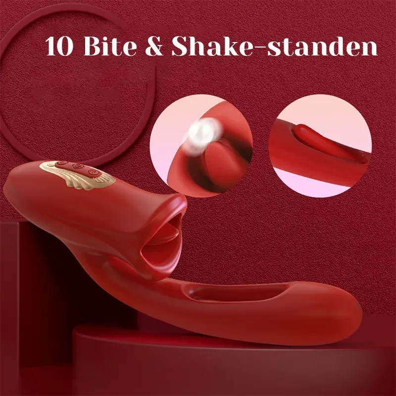 3 In 1 Likkende Vibratie Tikkende Clitoris Vibrator