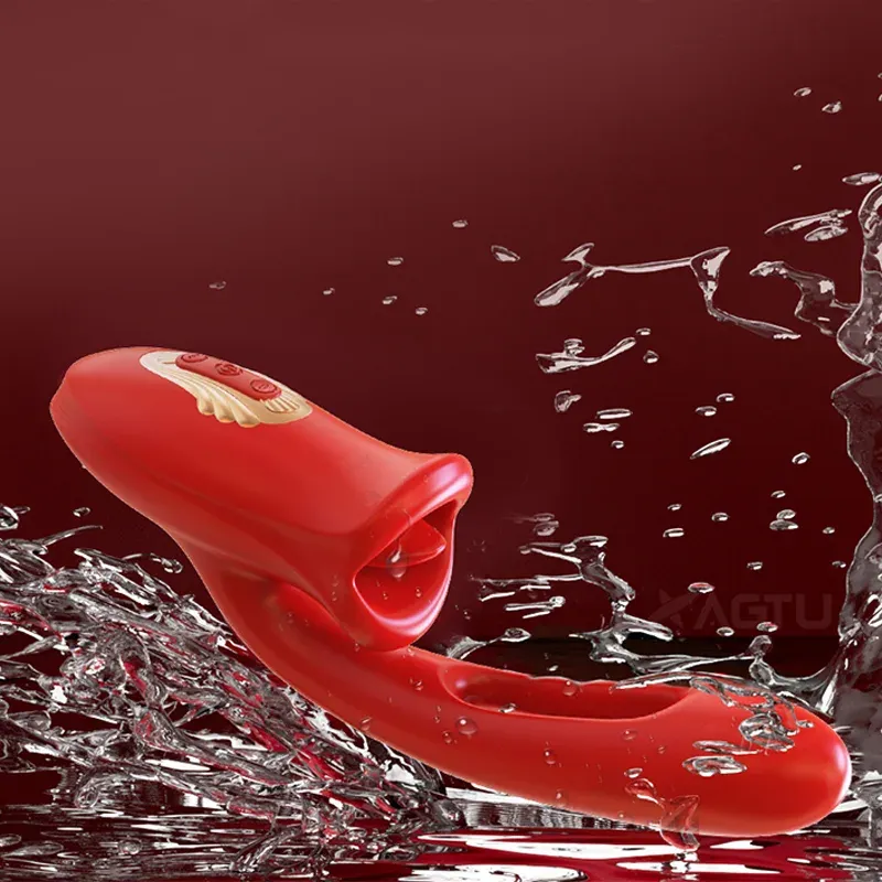 3 In 1 Likkende Vibratie Tikkende Clitoris Vibrator