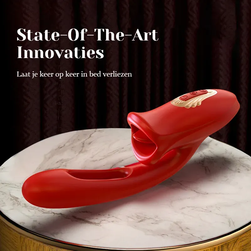 3 In 1 Likkende Vibratie Tikkende Clitoris Vibrator