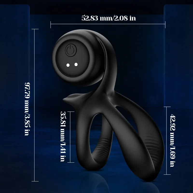 Krachtige Cockring met 10 Vibraties voor Solo & Koppels
