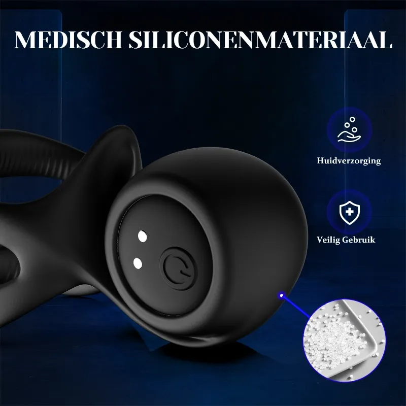 Krachtige Cockring met 10 Vibraties voor Solo & Koppels