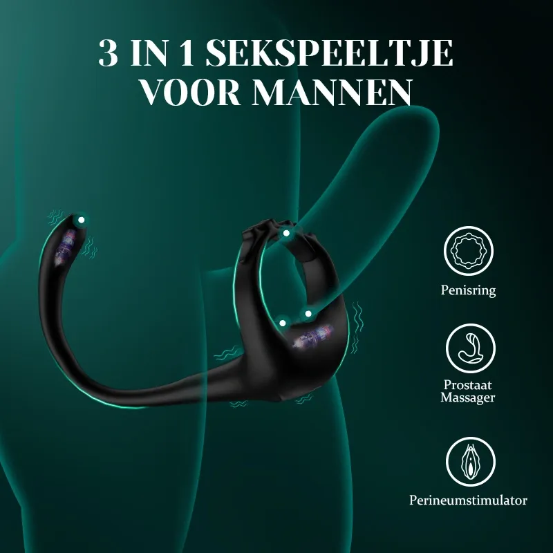 Verstelbare Cockring met 10 Vibraties en Afstandsbediening