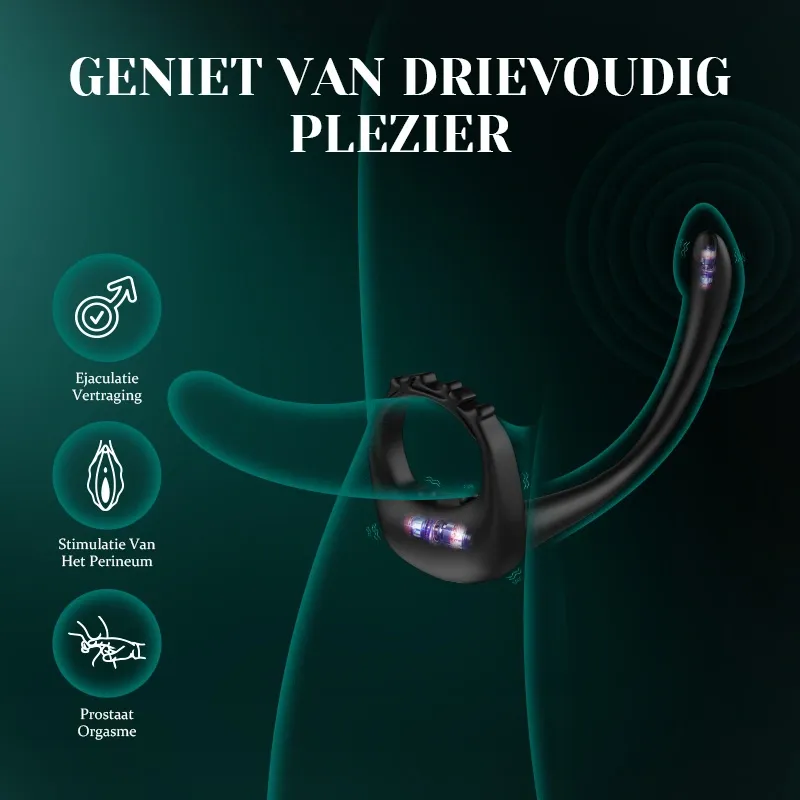 Verstelbare Cockring met 10 Vibraties en Afstandsbediening