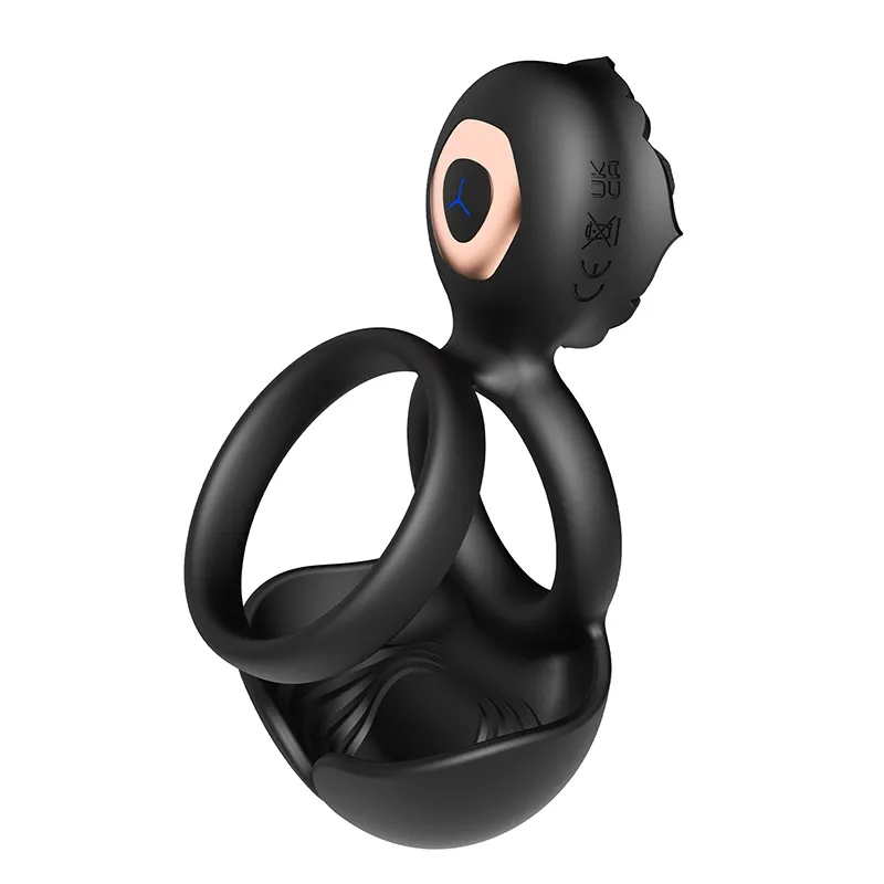 3 In 1 Cockring voor Penis, Teelballen en Klitorale Stimulatie