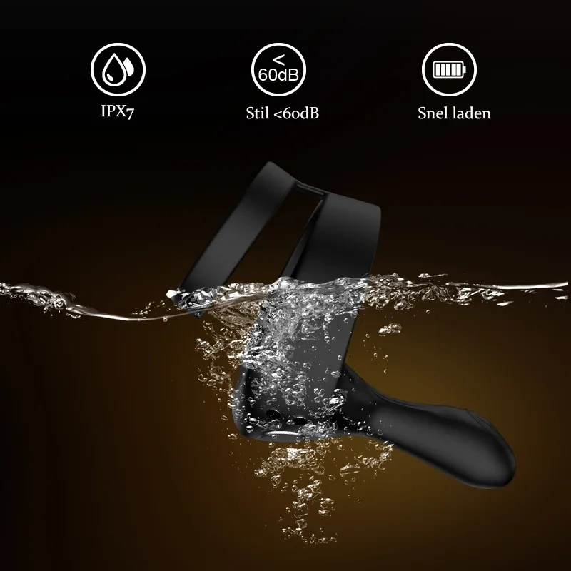 Cockring voor Stimulatie van Penis, Teelballen en Taint met Afstandsbediening