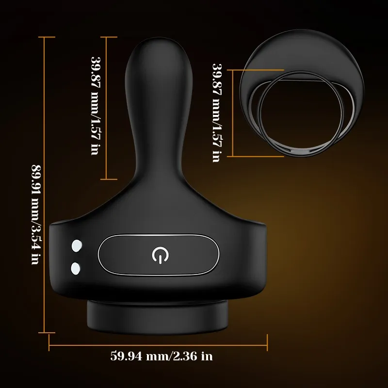 Cockring voor Stimulatie van Penis, Teelballen en Taint met Afstandsbediening