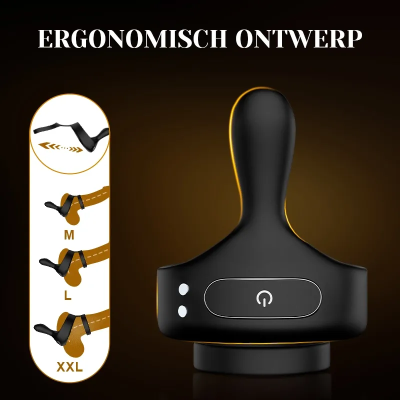 Cockring voor Stimulatie van Penis, Teelballen en Taint met Afstandsbediening