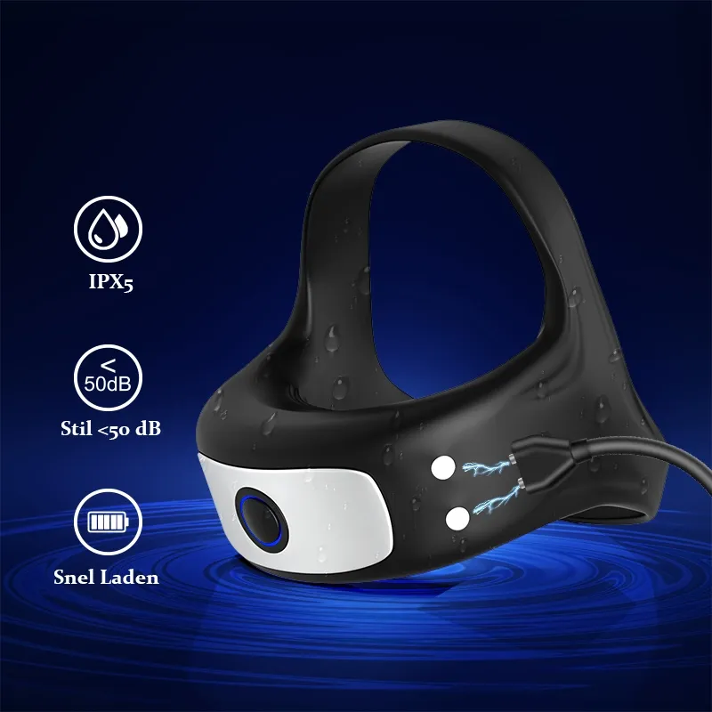 100% Waterproof Cockring met 10 Vibratiemodi