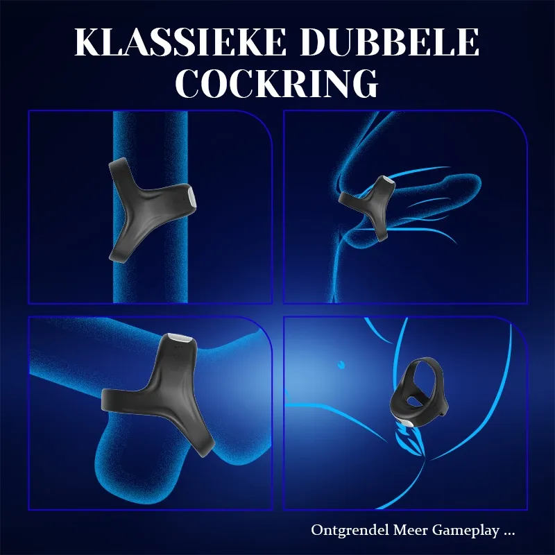 100% Waterproof Cockring met 10 Vibratiemodi