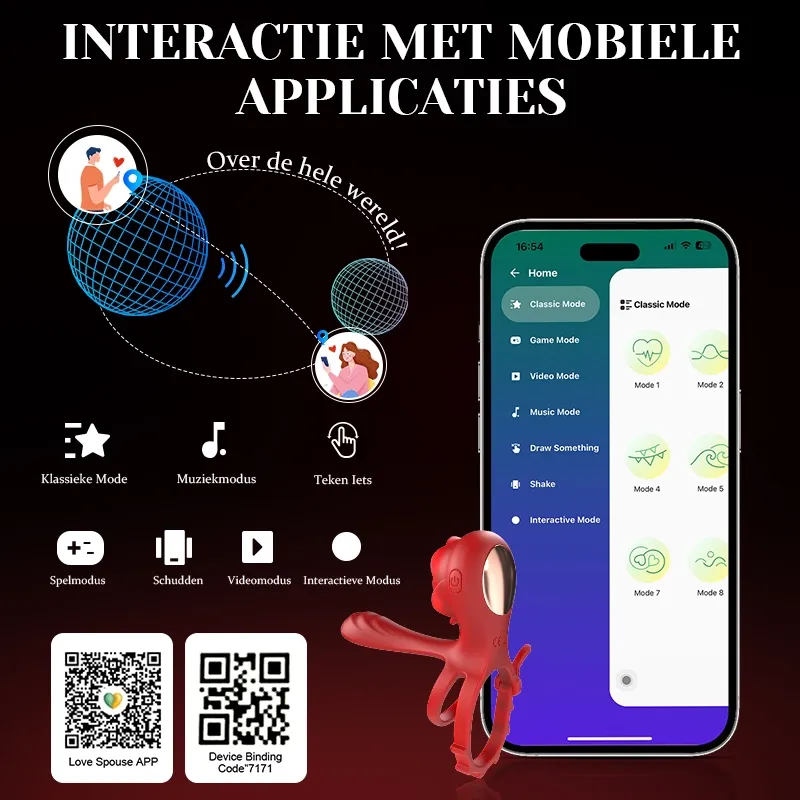 Dual Motor Cockring met 10 Vibraties voor Solo of Koppels