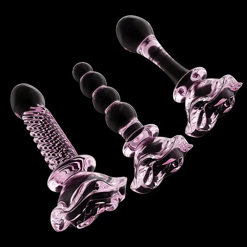 Different Types Of Pink Glazen Dildo Buttplug
