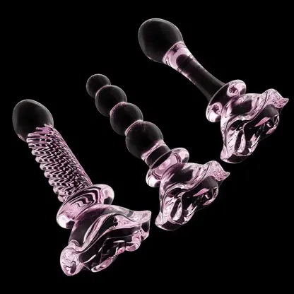 Different Types Of Pink Glazen Dildo Buttplug