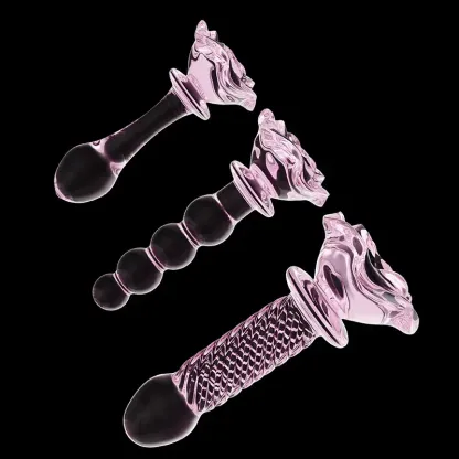 Different Types Of Pink Glazen Dildo Buttplug