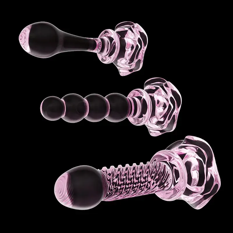 Different Types Of Pink Glazen Dildo Buttplug