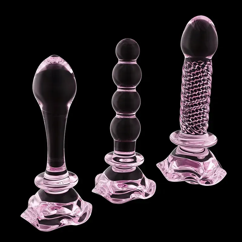 Different Types Of Pink Glazen Dildo Buttplug