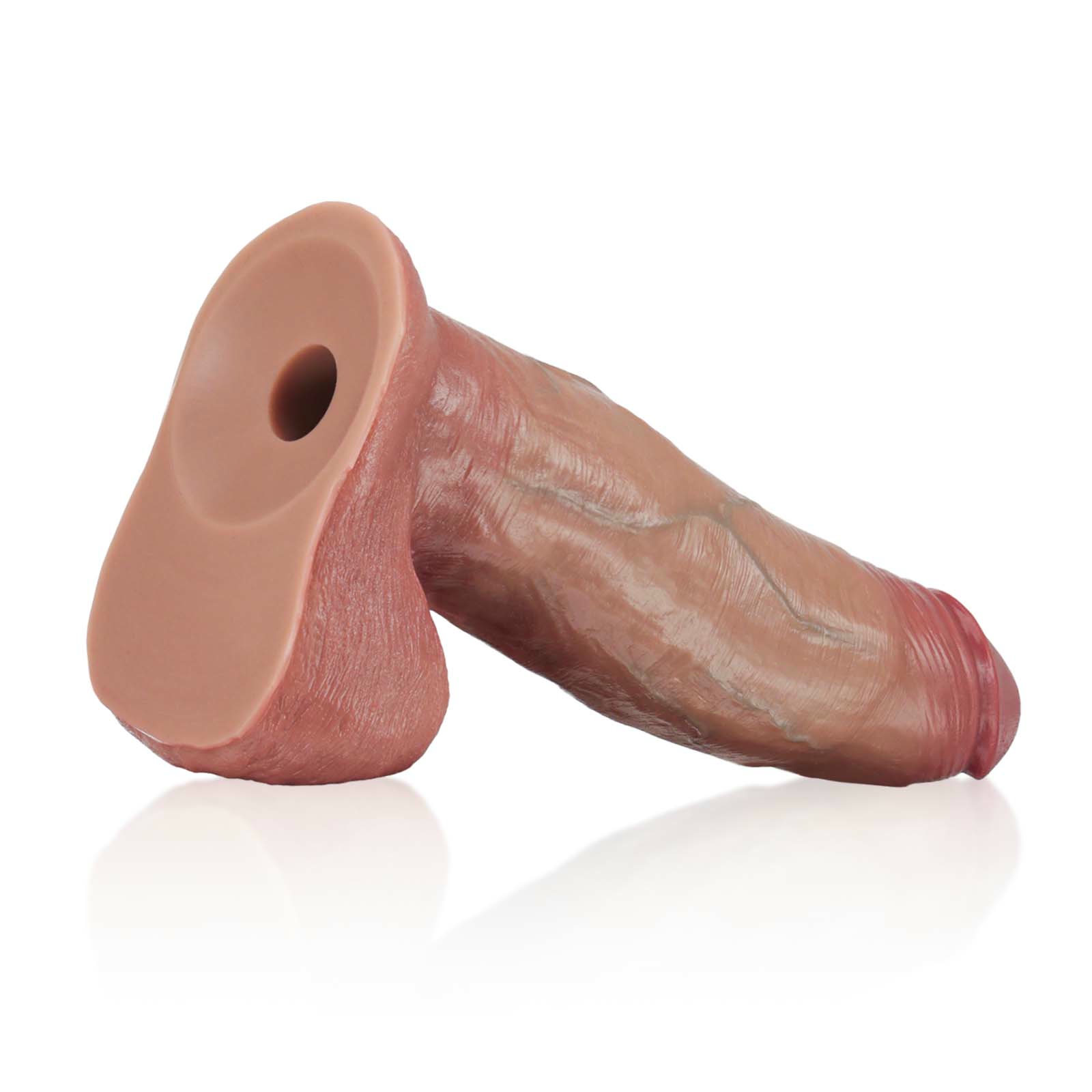 Dikke Sliding Skin Bewegende Ball Dildo Met Zuignap 22.8cm