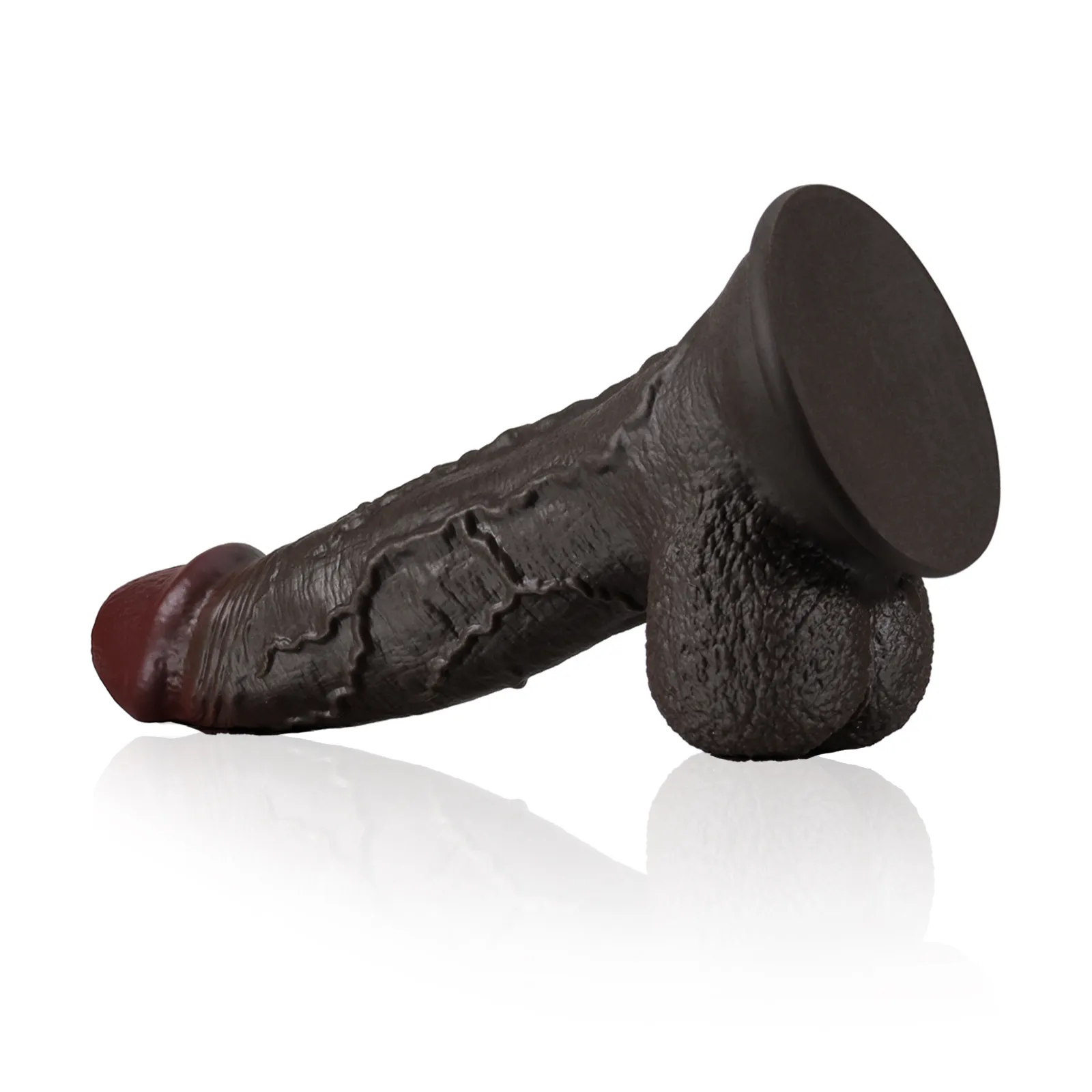 Dikke Zwarte Long Dildo Met Zuignap 37.5cm