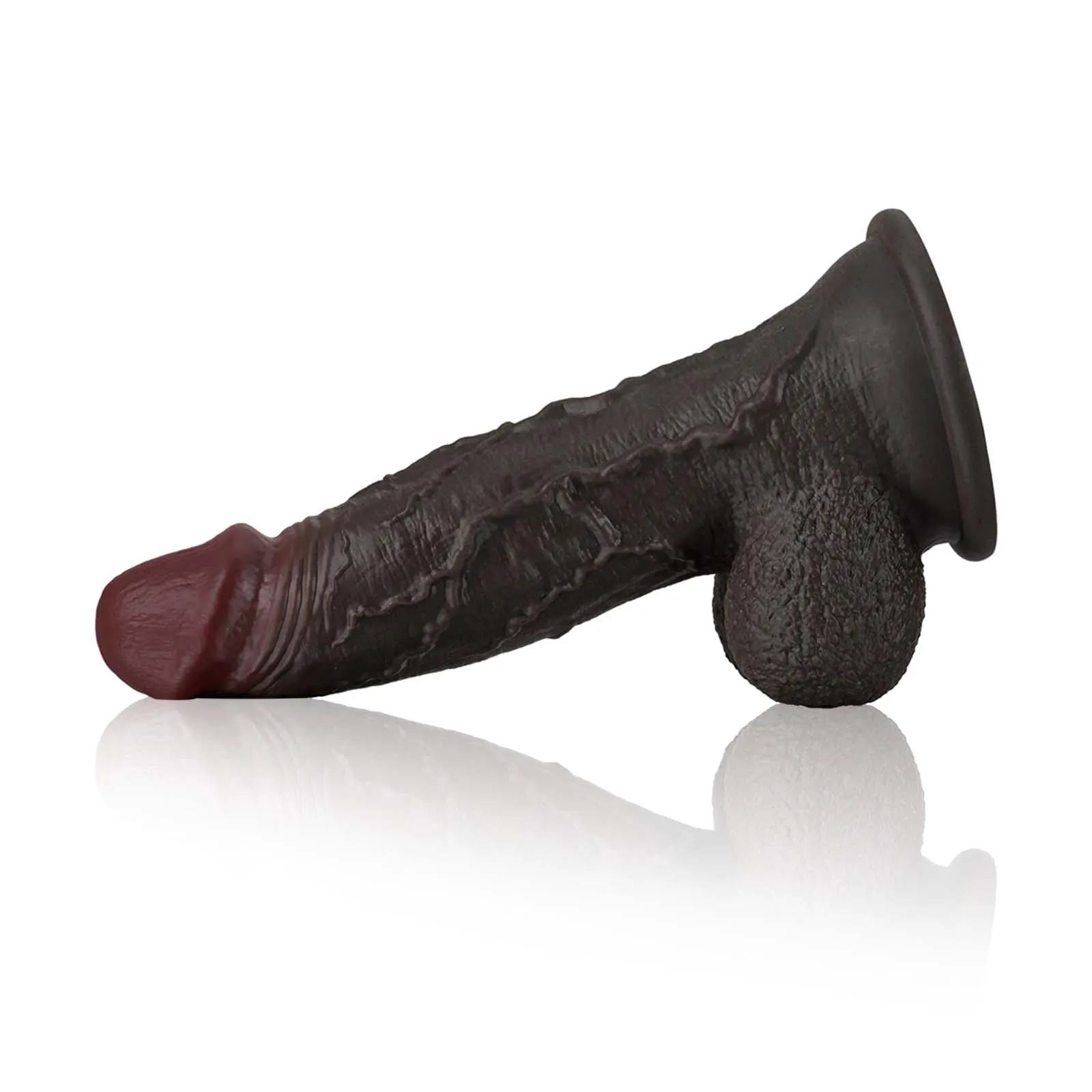 Dikke Zwarte Long Dildo Met Zuignap 37.5cm