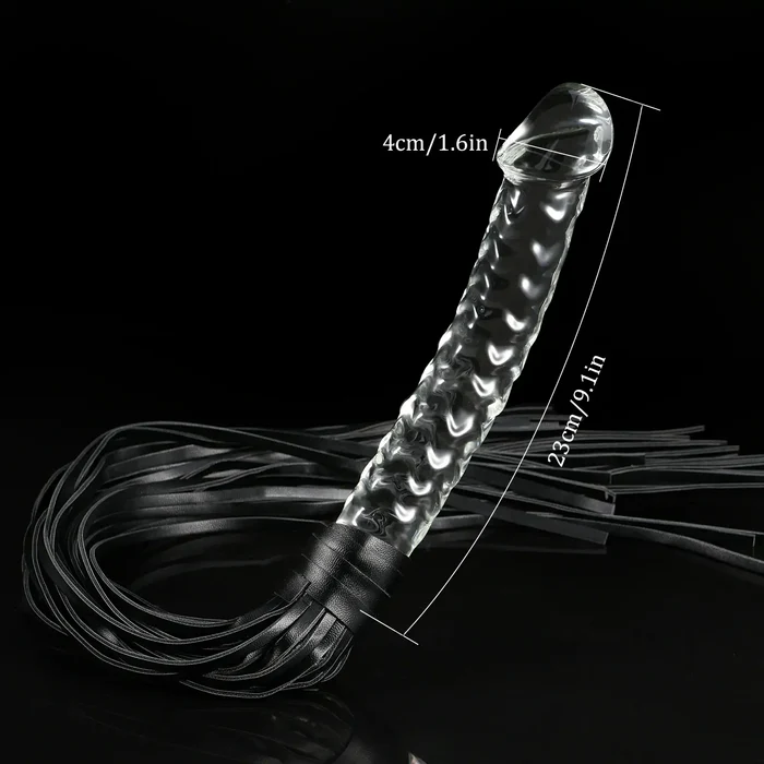 Discreet Funny Anaal Glazen Dildo Bondage 23cm