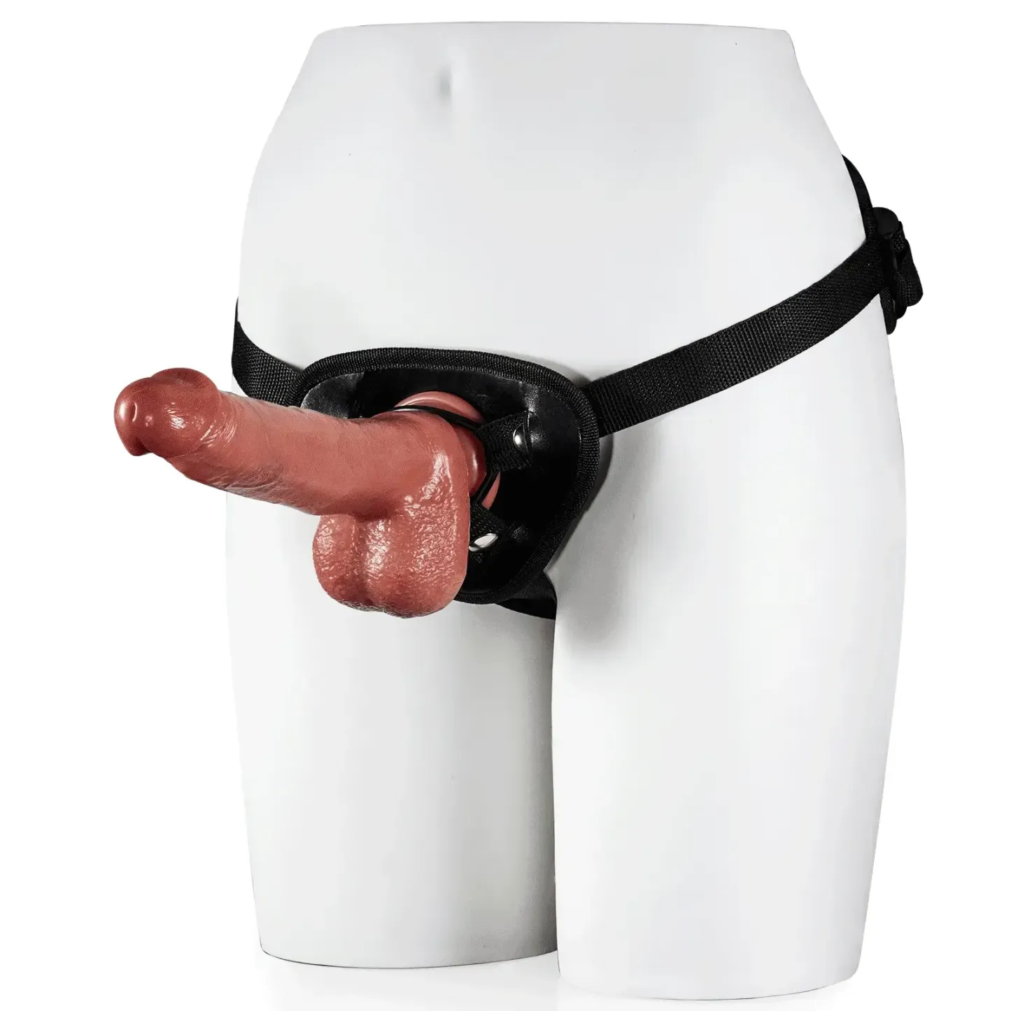 Double Trillende Siliconen Voorbind Dildo