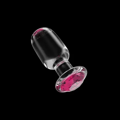 Driedelige Set Pink Glazen Dildo Buttplug