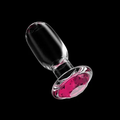 Driedelige Set Pink Glazen Dildo Buttplug