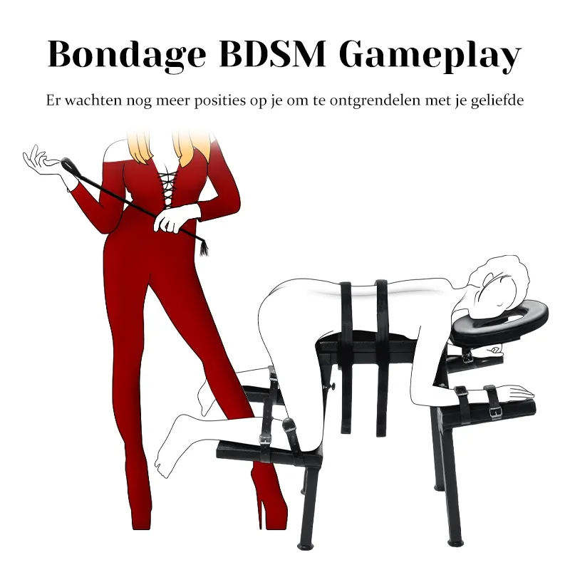 Extreme Seksstoel met Verstelbare Beperkingspolsbanden