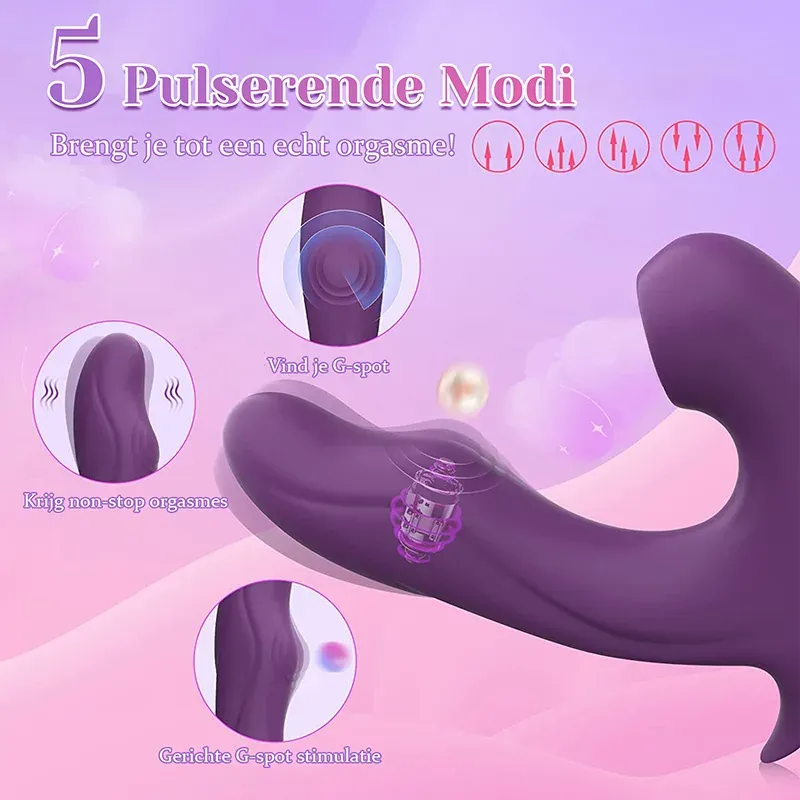 Draagbare 10 Trillingen Slaan En Zuigen G Spot Vibrator