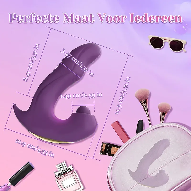 Draagbare 10 Trillingen Slaan En Zuigen G Spot Vibrator