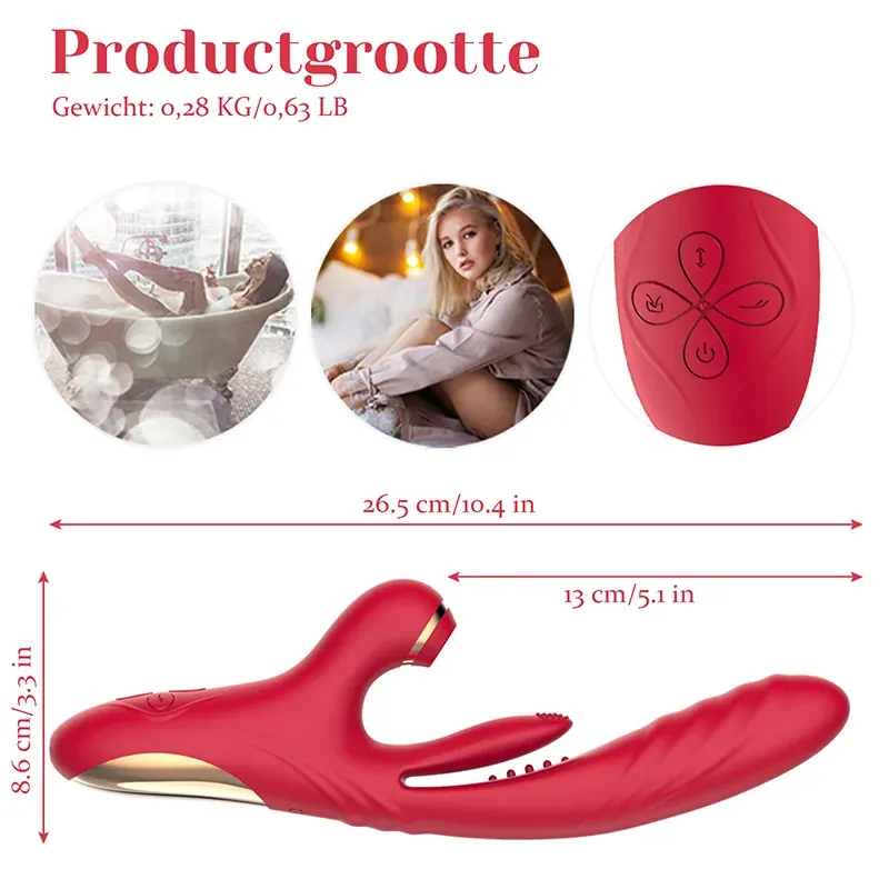 3 In 1 Krachtige Trillende Zuigende Stimulatie G Spot Vibrator