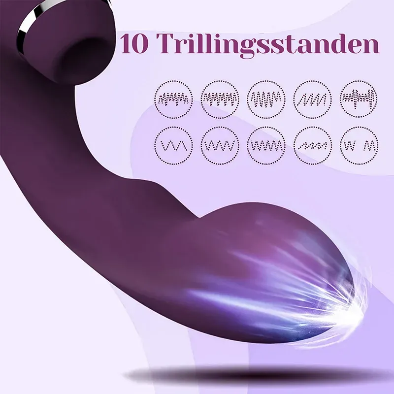 3 In 1 Zuigende Trilling Waterdichte G-Spot Vibrator