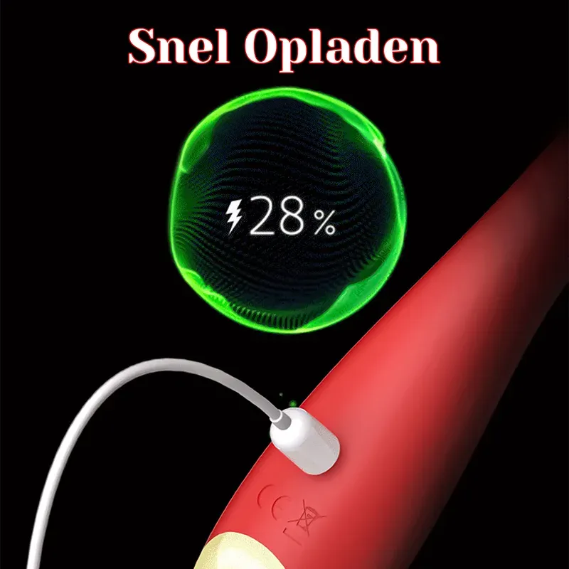 2 In 1 Siliconen Trillende Pulsende G-spot Vibrator
