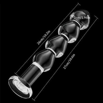 Glazen Blowjob Dildo Buttplug 27cm