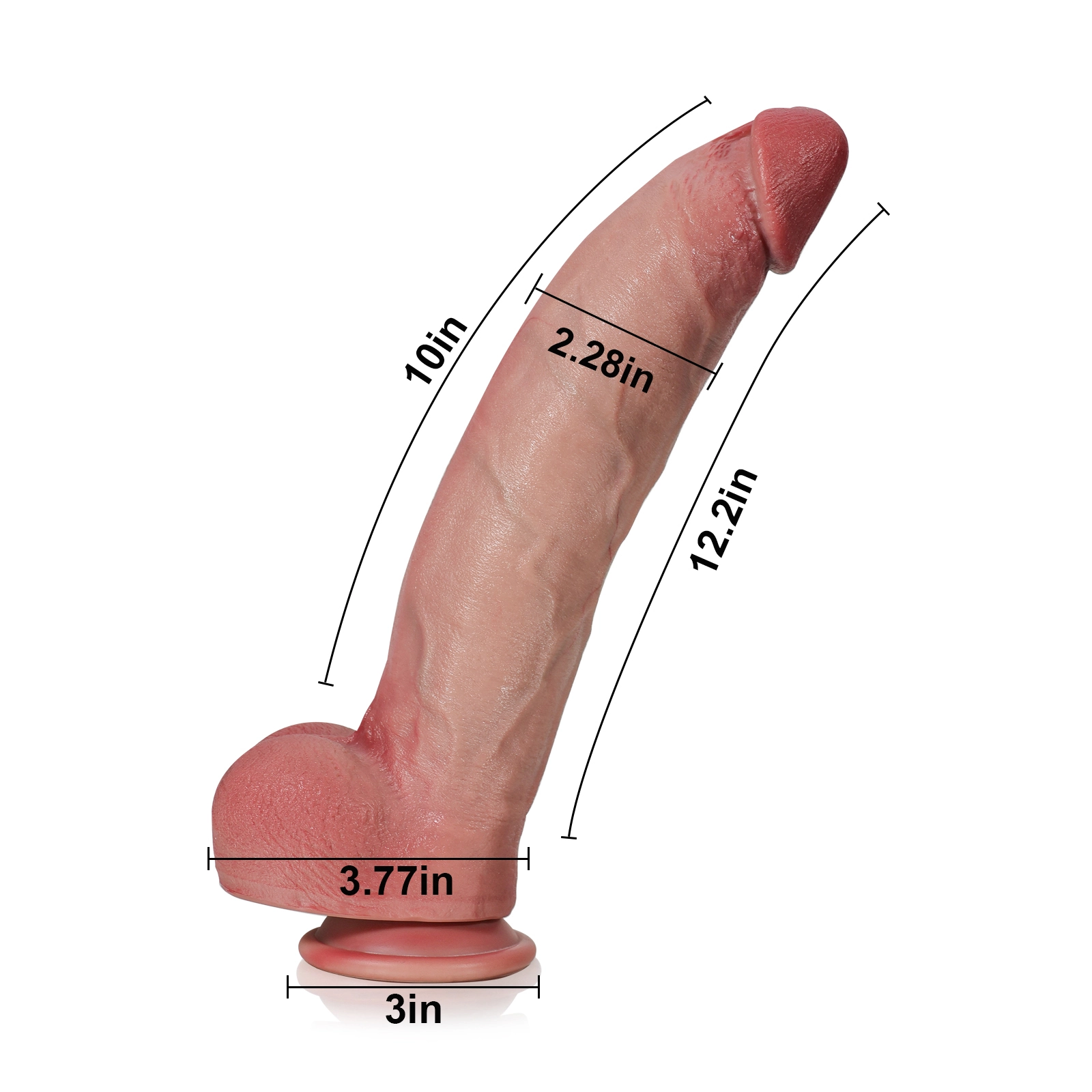 Grote Dikke Anaal Dildo met Zuignap & Flexibele Kiel 30.98 cm