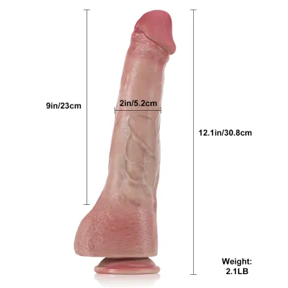 Grote Lange Siliconen Anaal Dildo Met Zuignap 30.8cm