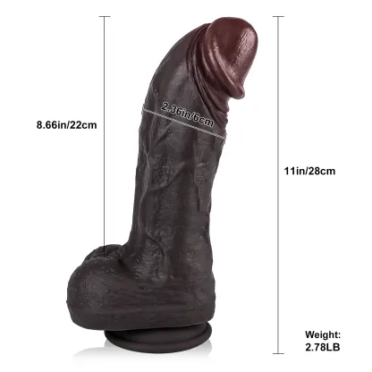 Grote Zwarte Anal Realistische Dildo 28cm
