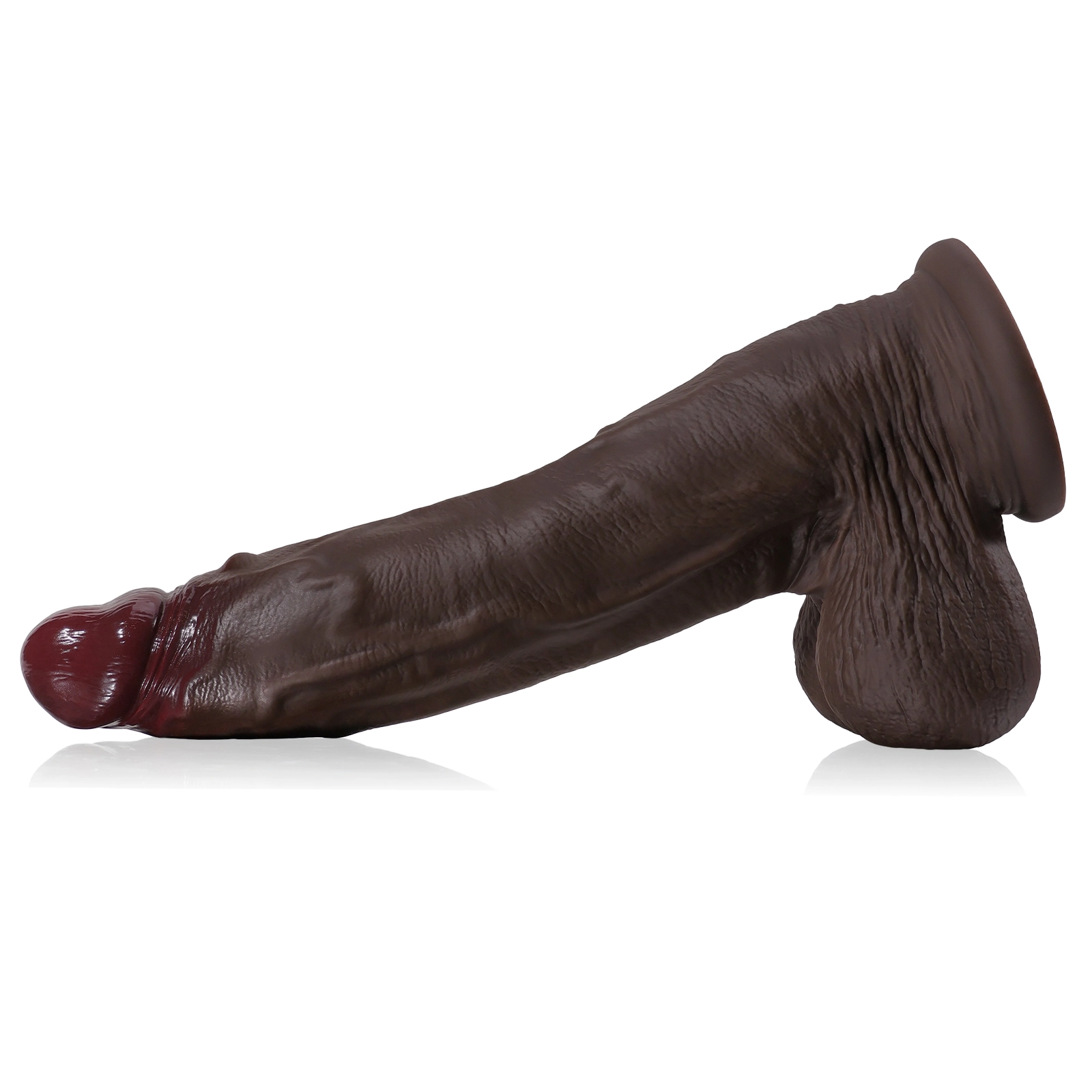 Grote Zwarte Realistic Siliconen Zuignap Dildo 39.5cm
