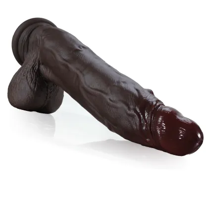 Grote Zwarte Reuze Siliconen Dildo 30cm