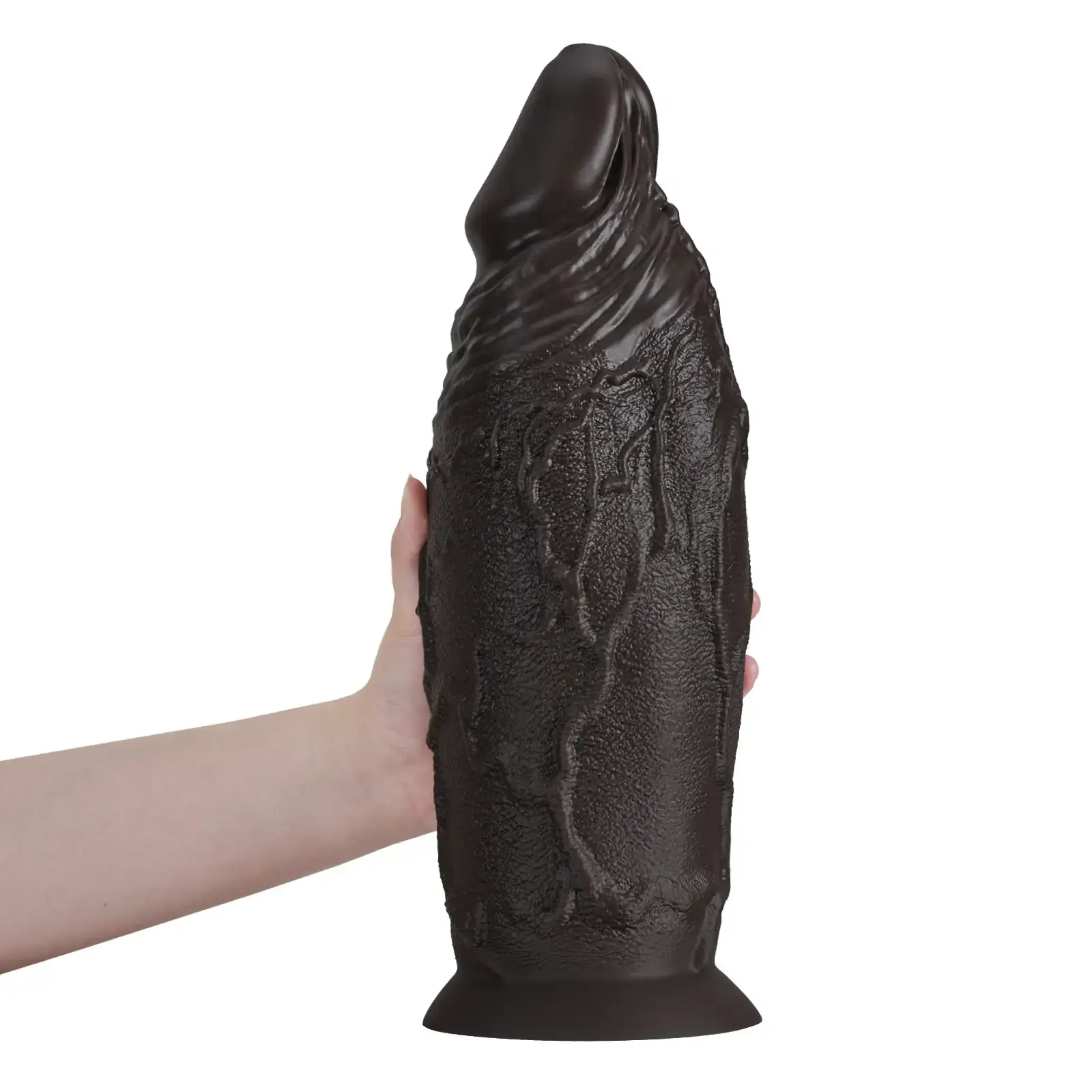 Grote Zwarte Siliconen Dildo Met Zuignap 37.5cm