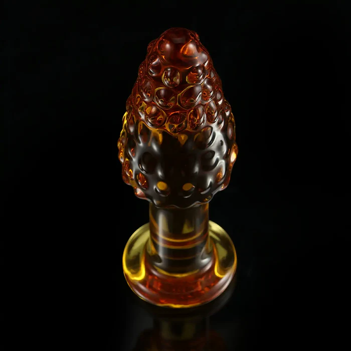Kleine Oranje Crystal Glazen Dildo Anaal 11cm