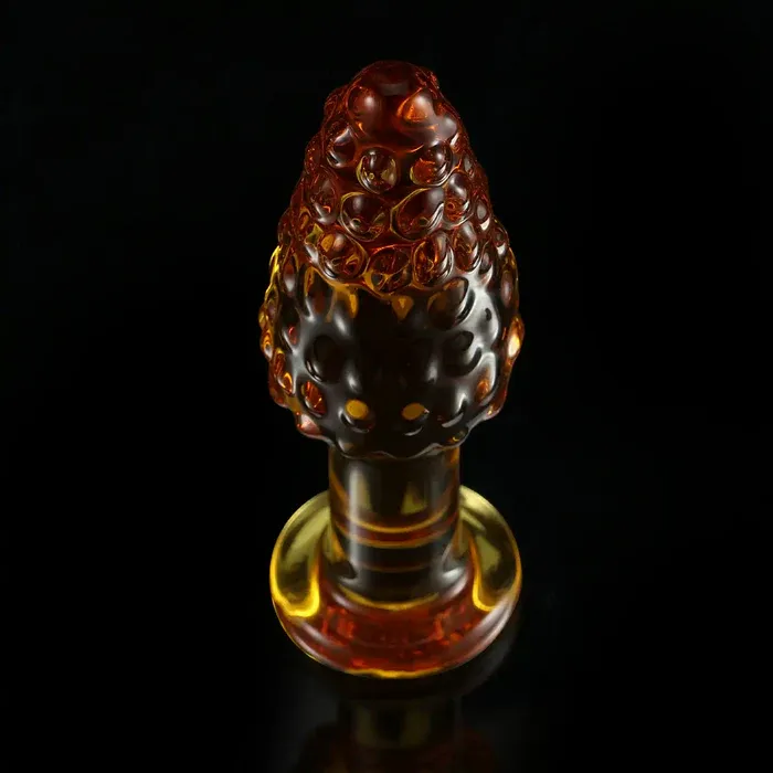 Kleine Oranje Crystal Glazen Dildo Anaal 11cm