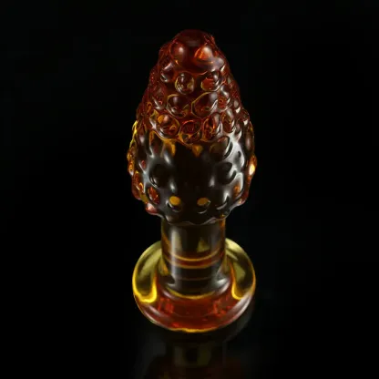 Kleine Oranje Crystal Glazen Dildo Anaal 11cm