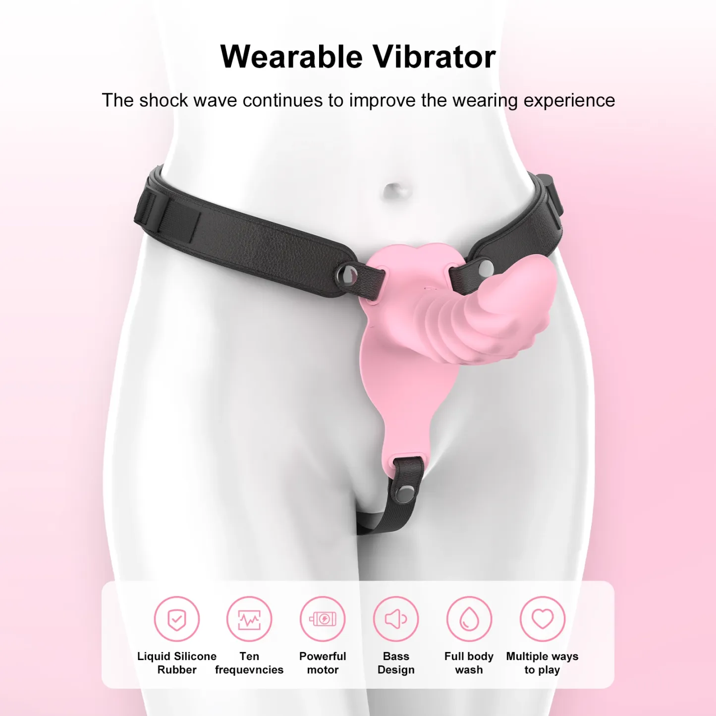 Lesbian Anaal Strap-on Electrische Dildo 19.3cm