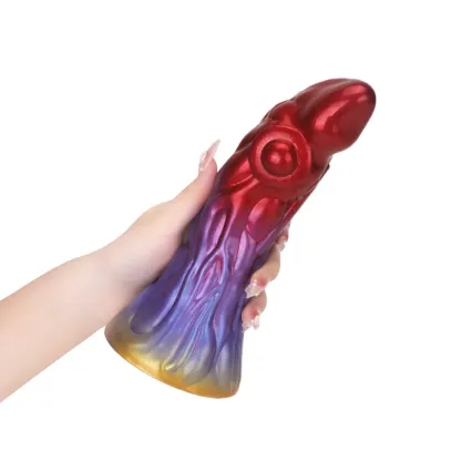 Levensechte Red Blauwe Monster Dildo 23cm
