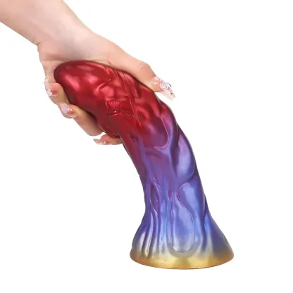 Levensechte Red Blauwe Monster Dildo 23cm
