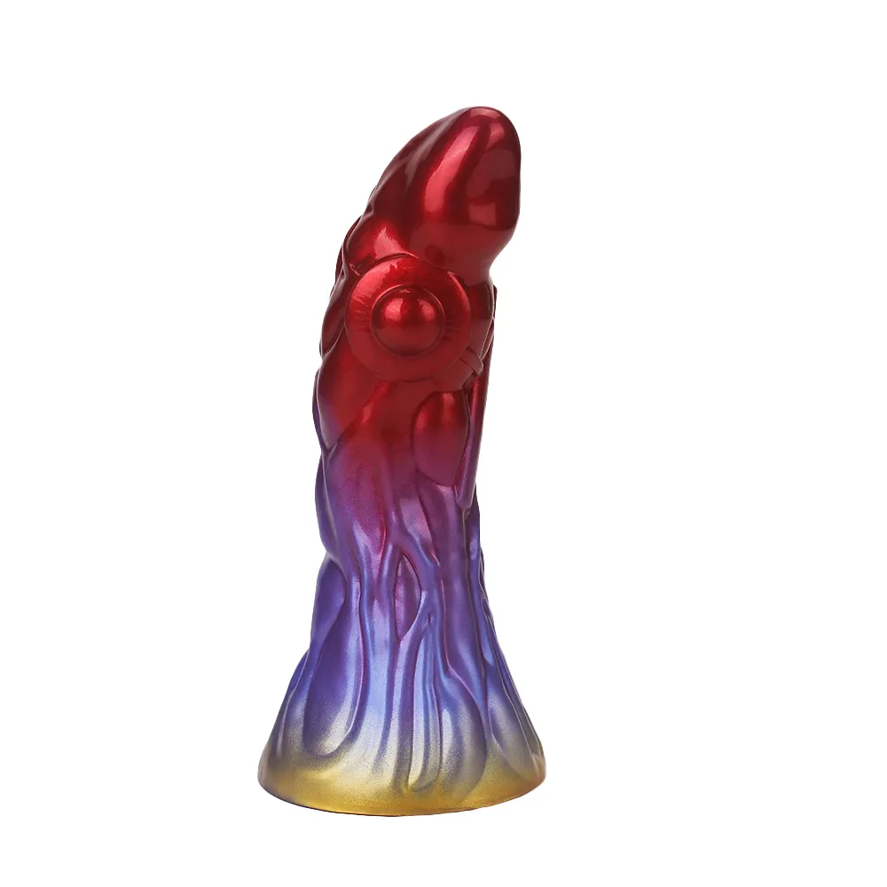 Levensechte Red Blauwe Monster Dildo 23cm