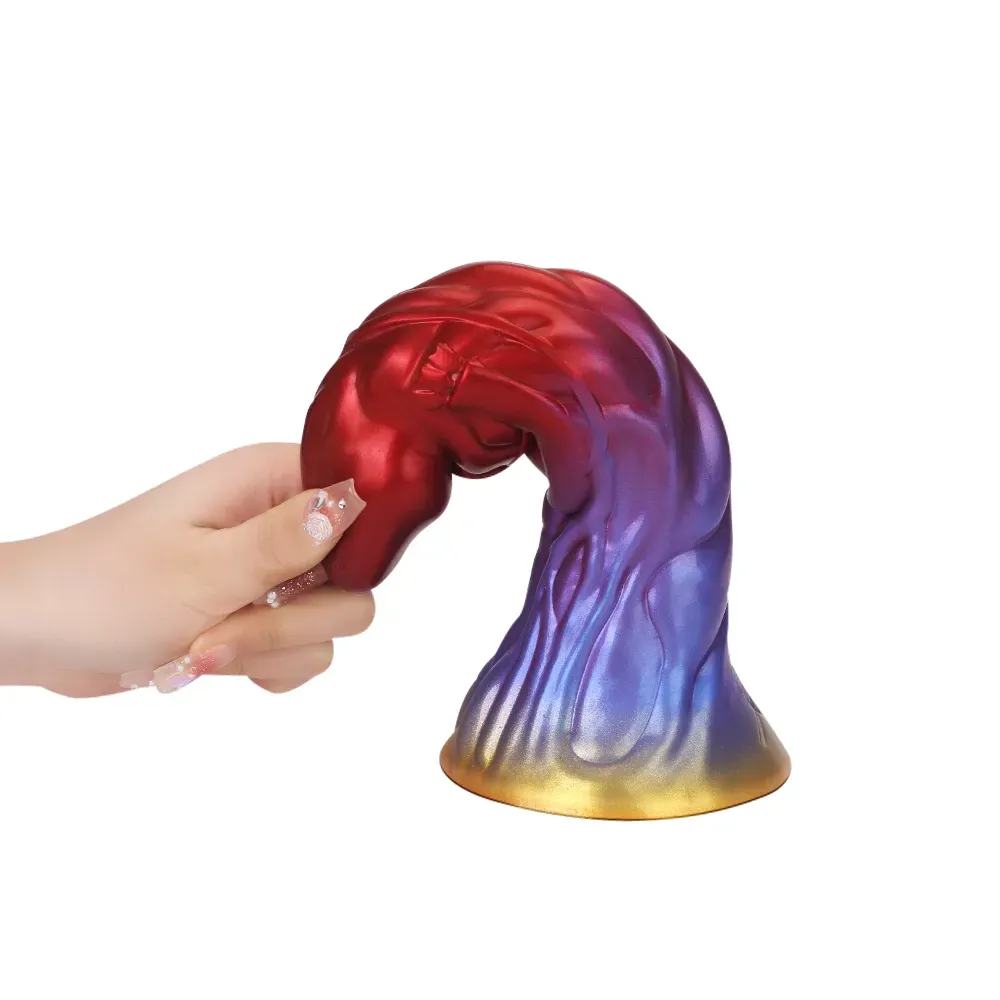 Levensechte Red Blauwe Monster Dildo 23cm