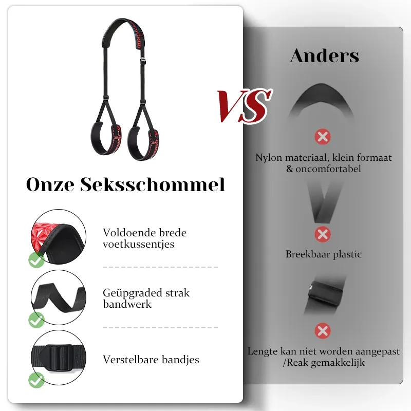 Lichaam Seks Schommel Met Leren Bondage Band