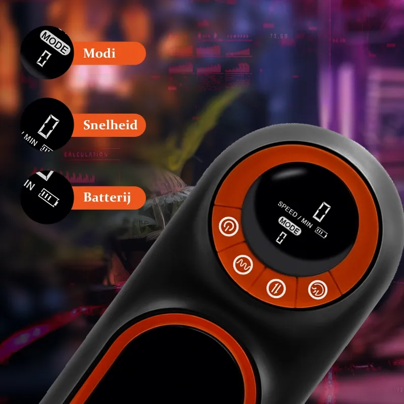 Hands-free Masturbator met 10 Stuwende Vibraties en 4 Zuigstanden