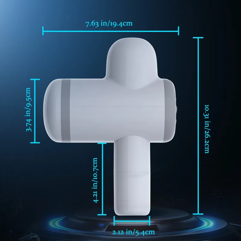 Draagbare Auto-Lubricerende Masturbator met 8 Stoten en 9 Versnellingsstanden